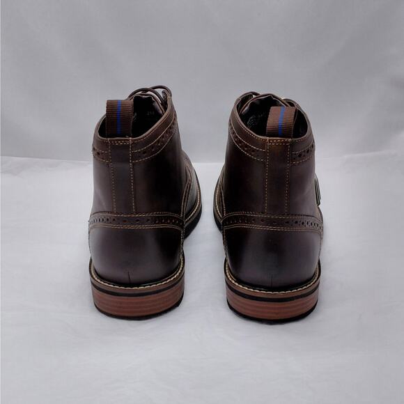 Nunn Bush Mens Chukka Boots Size 12M Brown Leather Wingtip Brogue Lace Up Shoes - Picture 6 of 12